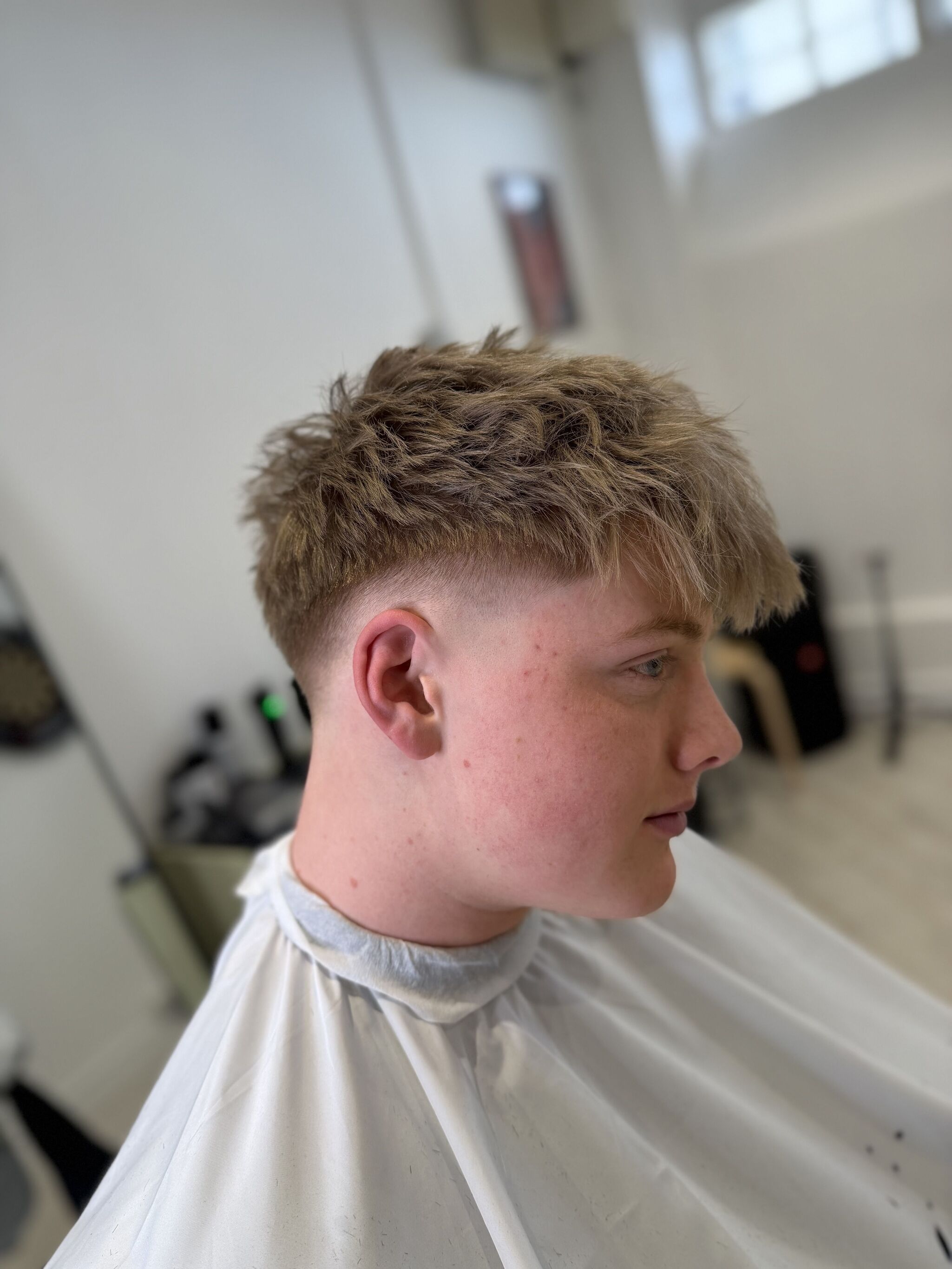 Textured crop with a skin fade